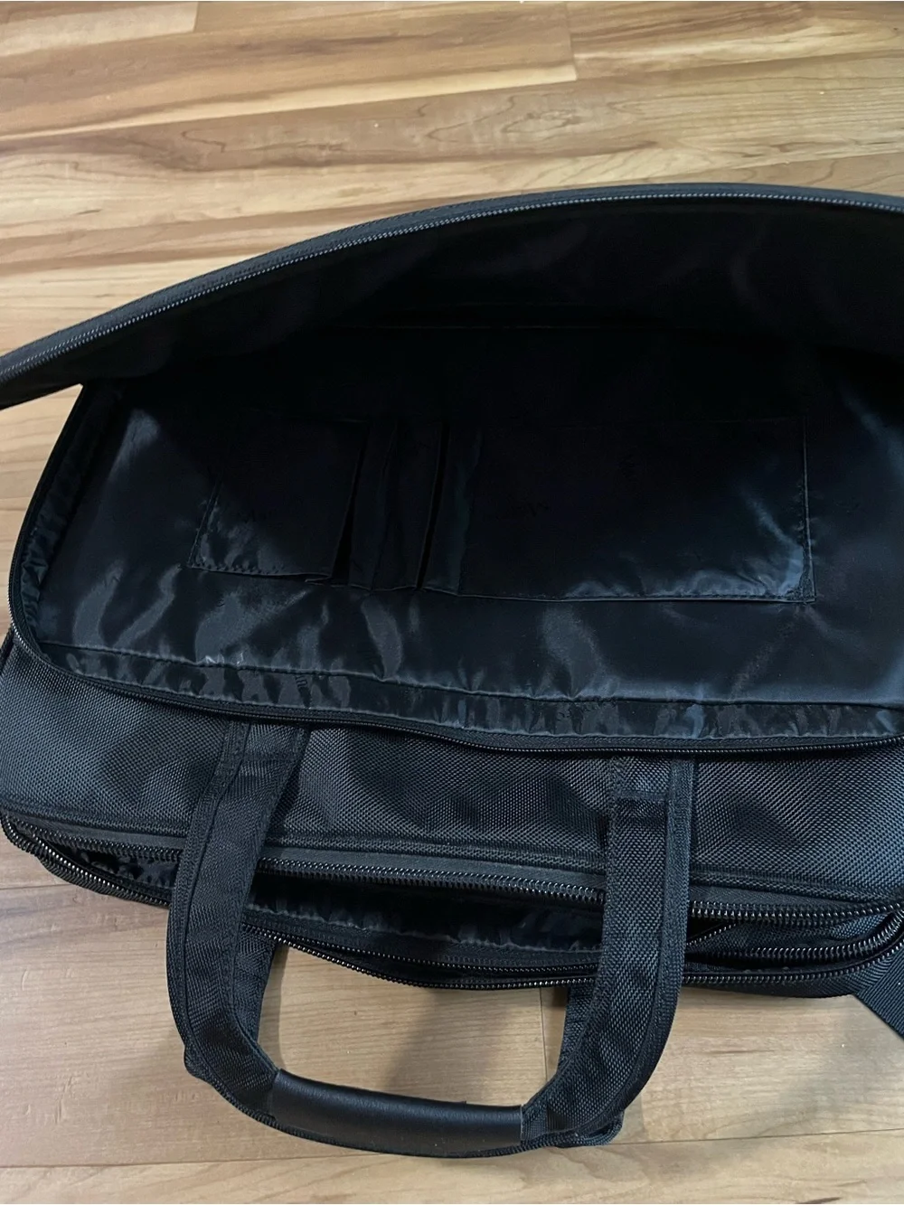 Mancro Black Laptop Briefcase Messenger Bag Multi Compartment